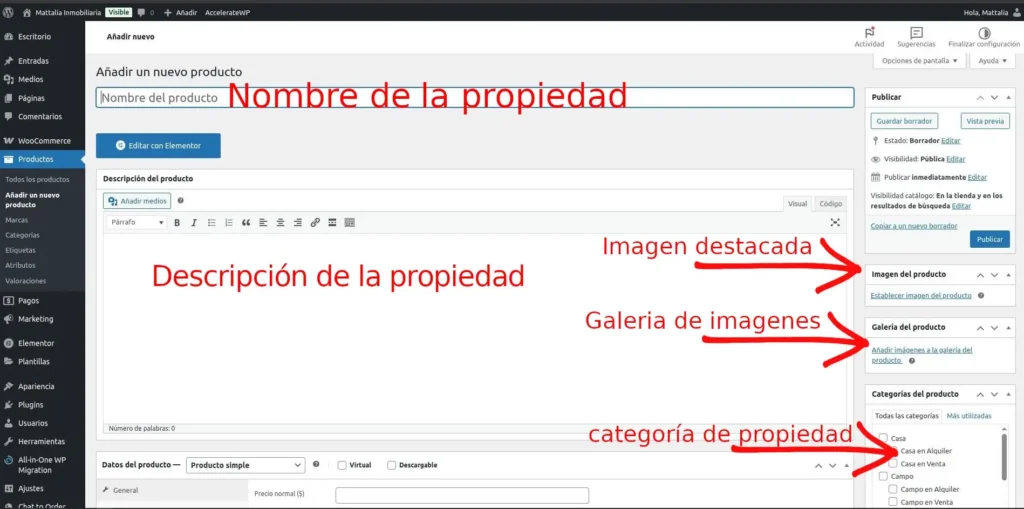 Nombre de la propiedad y descripcion Alejandro Powazniak