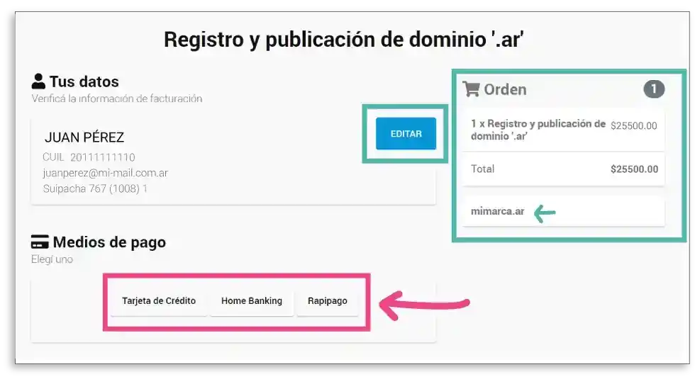 Registrar dominio en nic.ar 7 registro 7 25500 2024 Alejandro Powazniak
